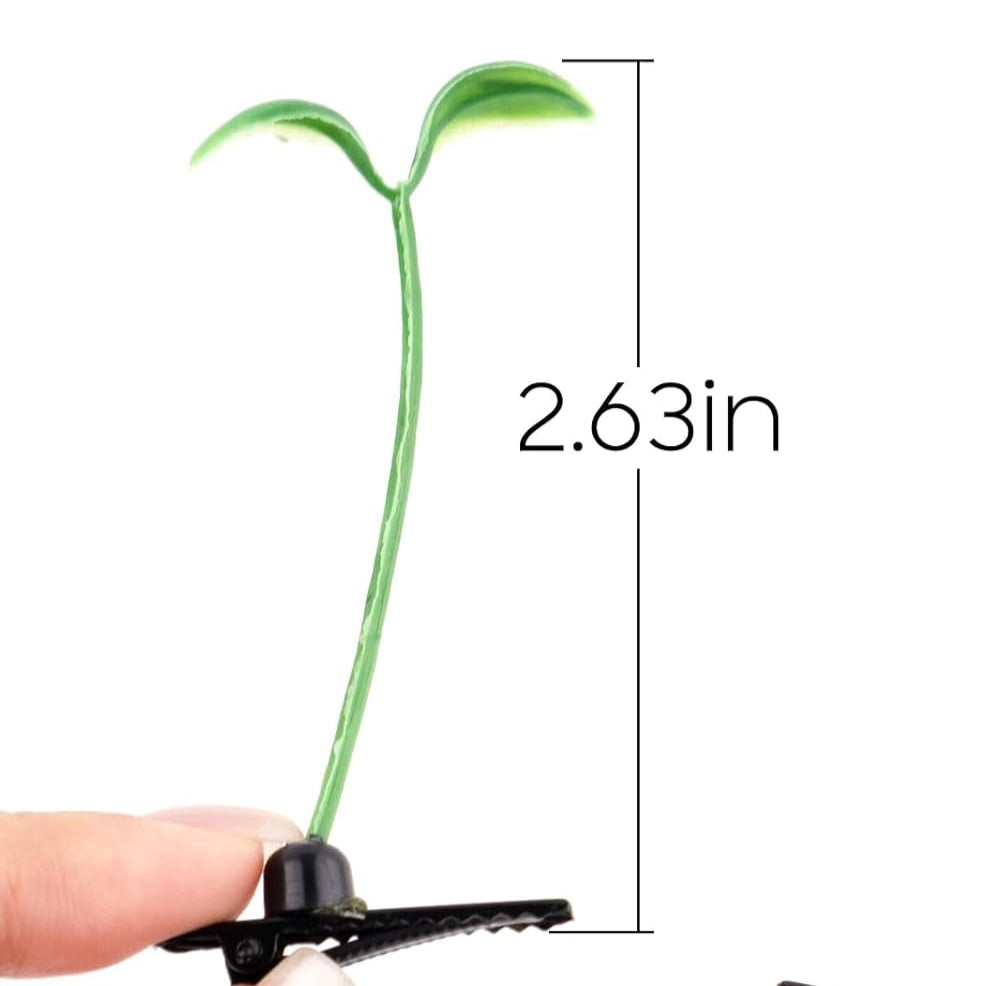 , 40 Pack Plant Bean Sprout Hair Clips Pea Hairpin Barrette for Women Girls