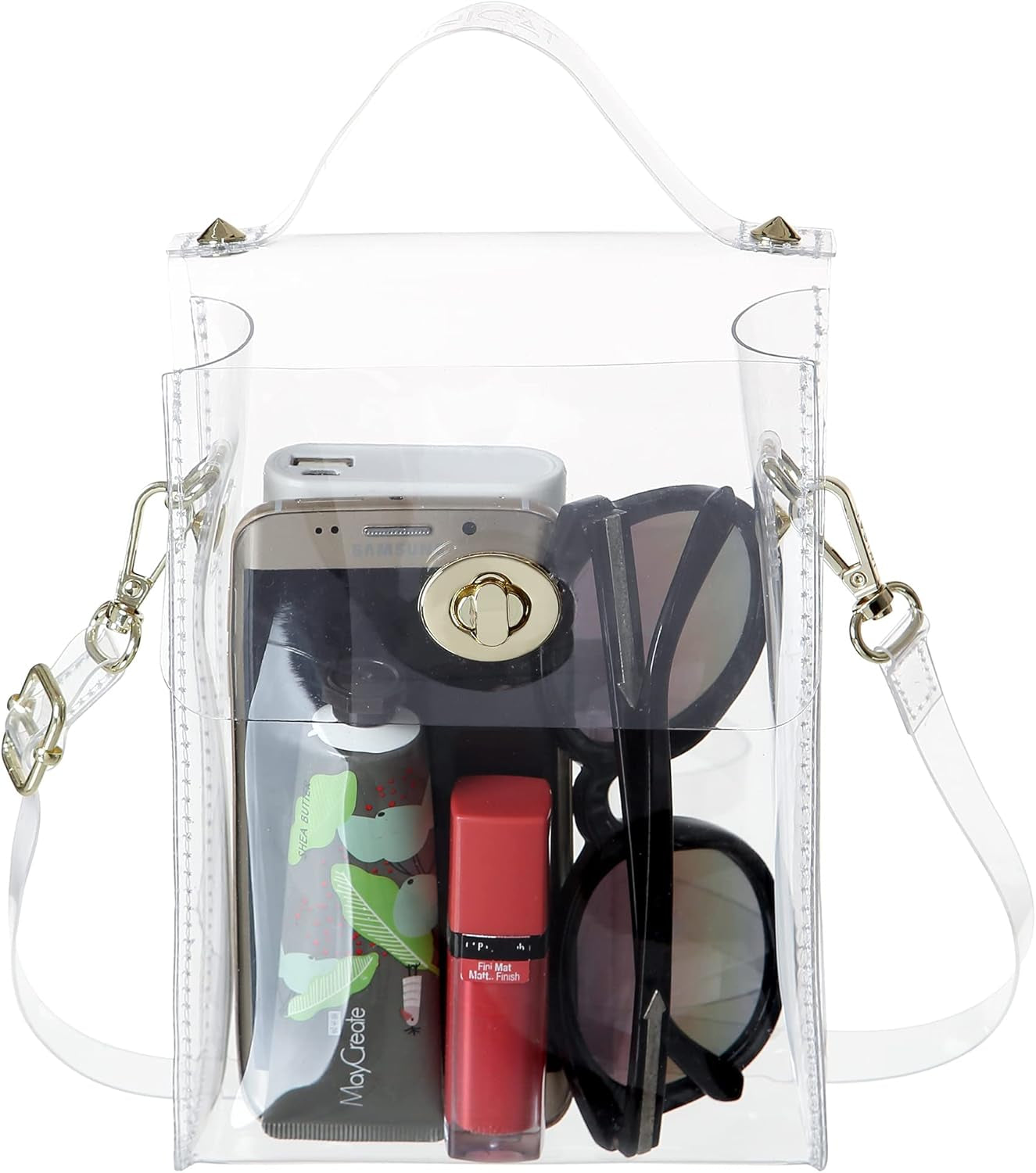 Clear Small Crossbody Bags Stadium Approved Cell Phone Jelly Purse Shoulder Bag for Women