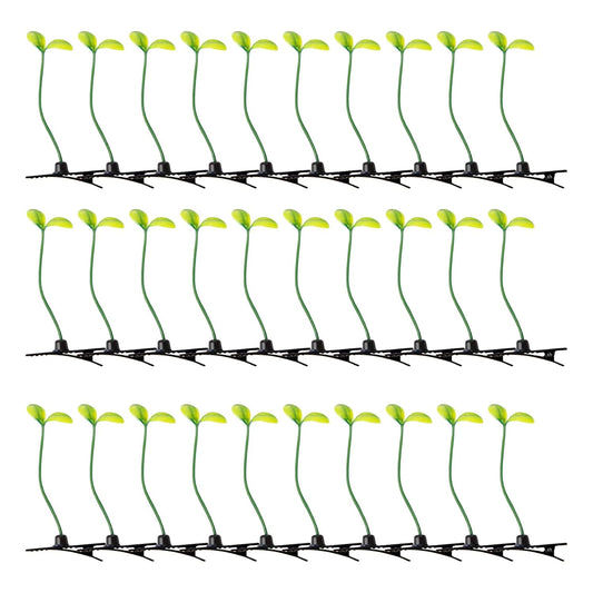 , 40 Pack Plant Bean Sprout Hair Clips Pea Hairpin Barrette for Women Girls