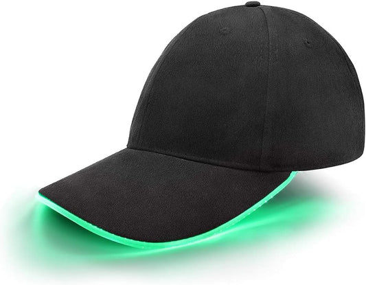 LED Hat Light up Baseball Cap Flash Glow Party Hat Rave Accessories for Festival Club Stage Hip-Hop Performance