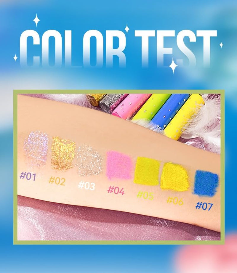 Mascara Blue Eyelash Waterproof Long Lasting Lashes Stage Party Wedding Music Festival Eyes Makeup (06, #)