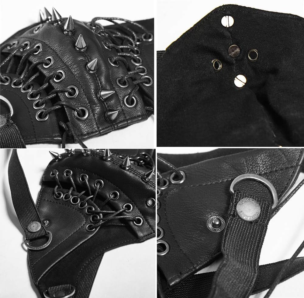 Men'S Punk Mask Party Streetwear Hip Hop Rock Motocycle Personality Cool Style Halloween Mask