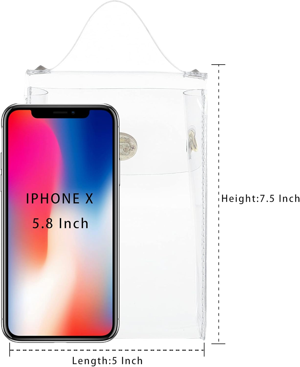Clear Small Crossbody Bags Stadium Approved Cell Phone Jelly Purse Shoulder Bag for Women