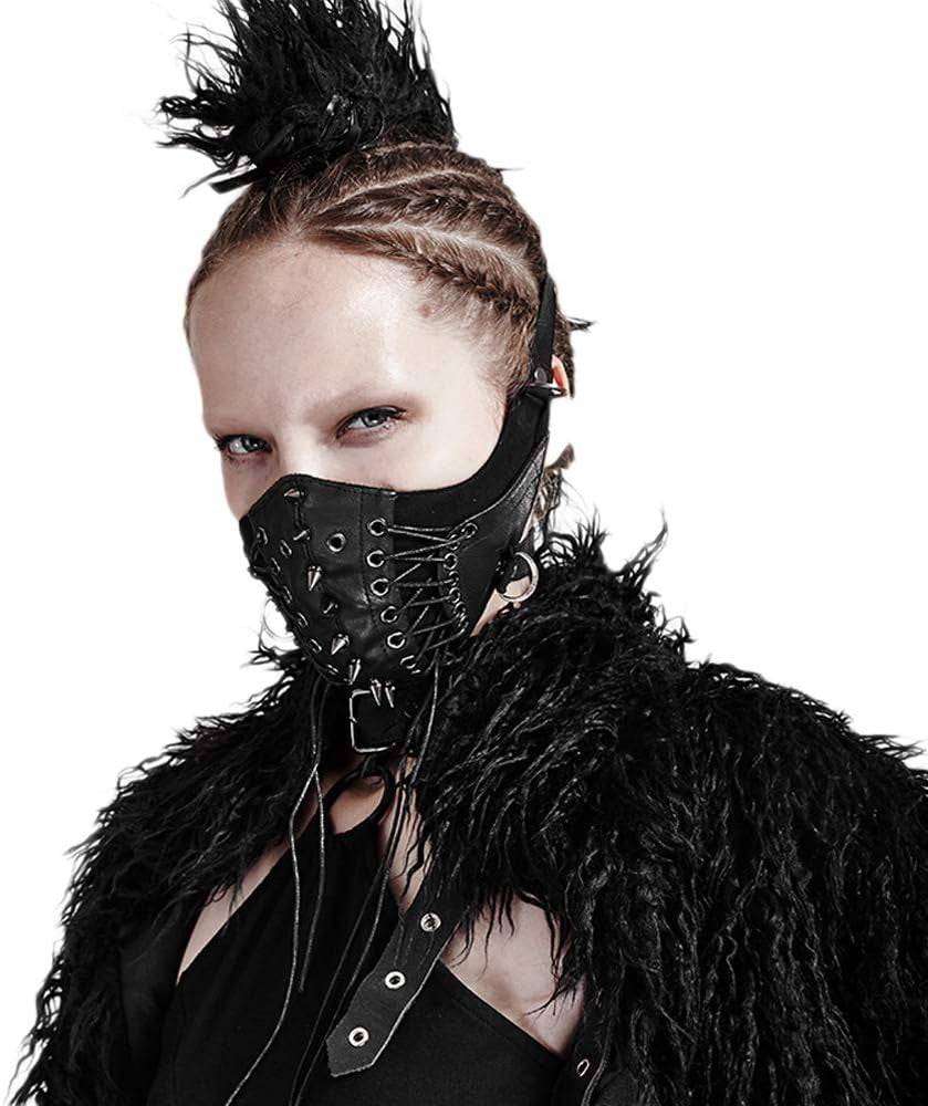 Men'S Punk Mask Party Streetwear Hip Hop Rock Motocycle Personality Cool Style Halloween Mask