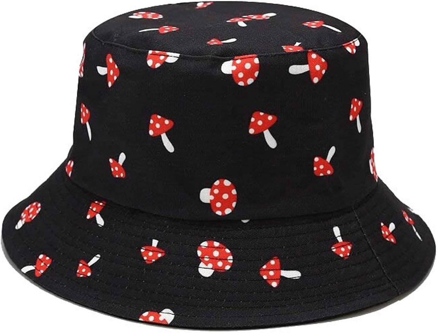 Unisex Print Double Side Wear Reversible Bucket Hat