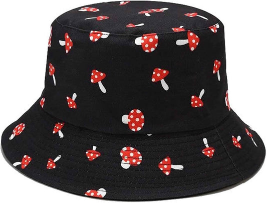 Unisex Print Double Side Wear Reversible Bucket Hat