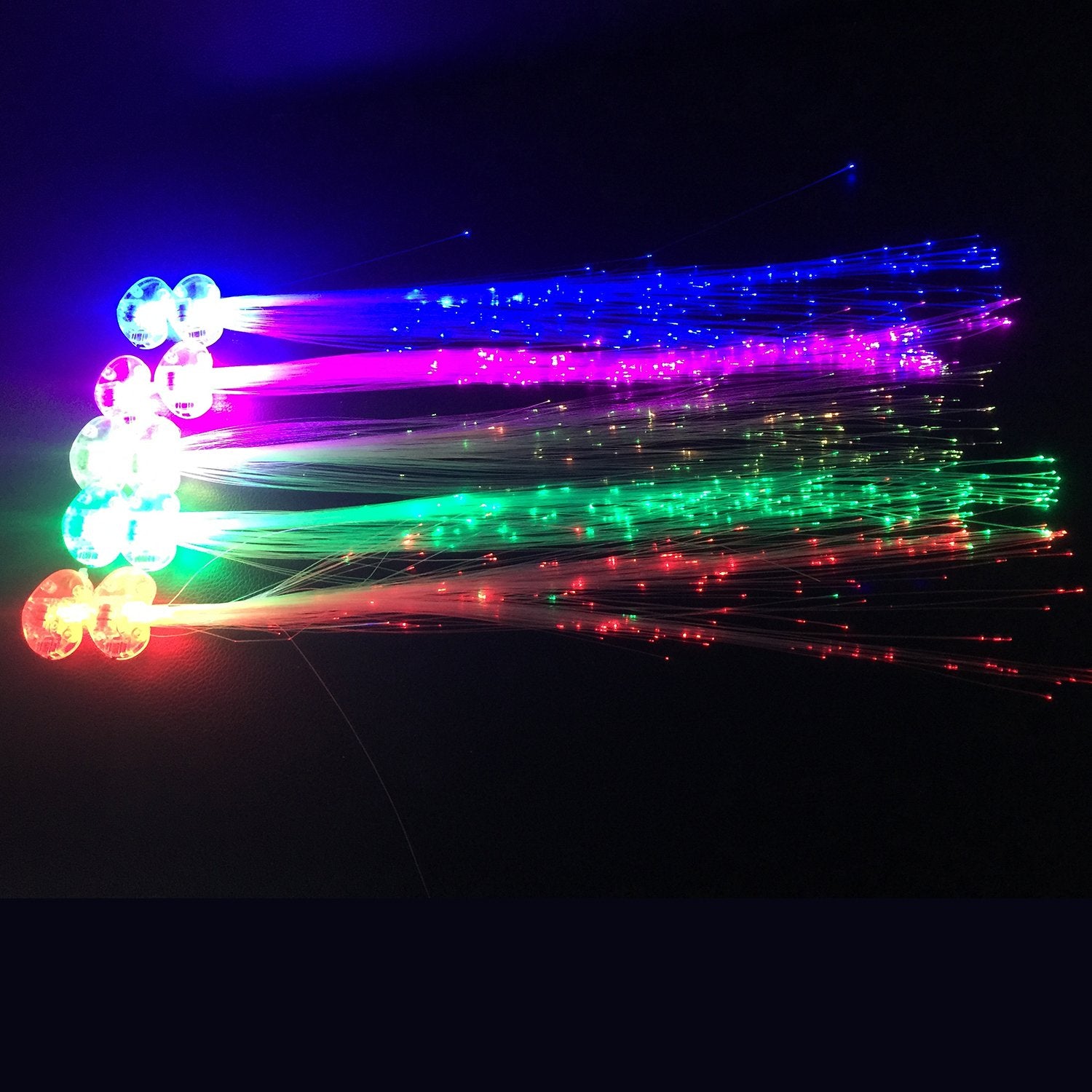 LED Light up Hair Clips - 16 Pack Glow in the Dark Party Supplies Bar Dancing Hairpin Hair Accessories Women Girls Braid Extension Clips for Festival Halloween Christmas Birthday