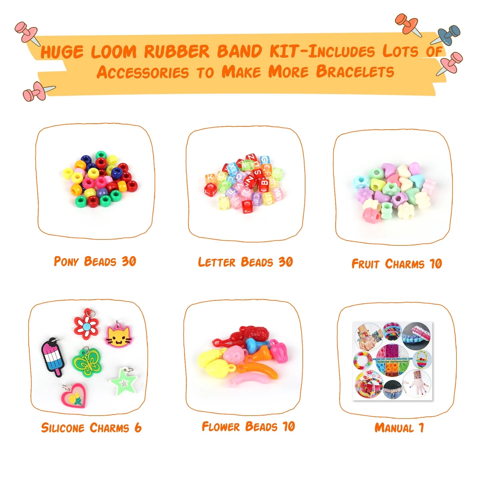 1800+ Rubber Band Bracelet Making Kit, Loom Band Loom Bracelet Kit, Friendship Bracelet Making Kit for Girls 8-12 Gifts
