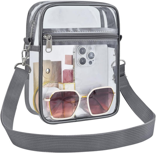 Clear Purse Stadium Clear Messenger Bag Stadium Approved for Men and Women Clear Crossbody Bag