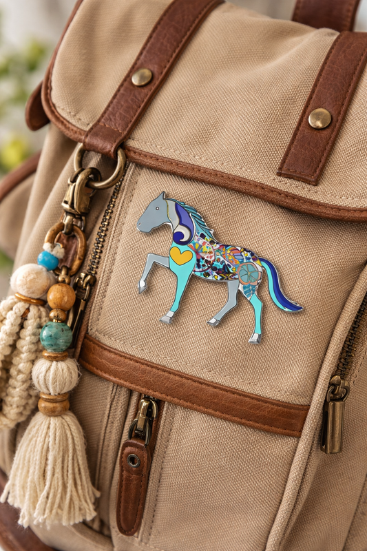 Horse Enamel Alloy Brooch