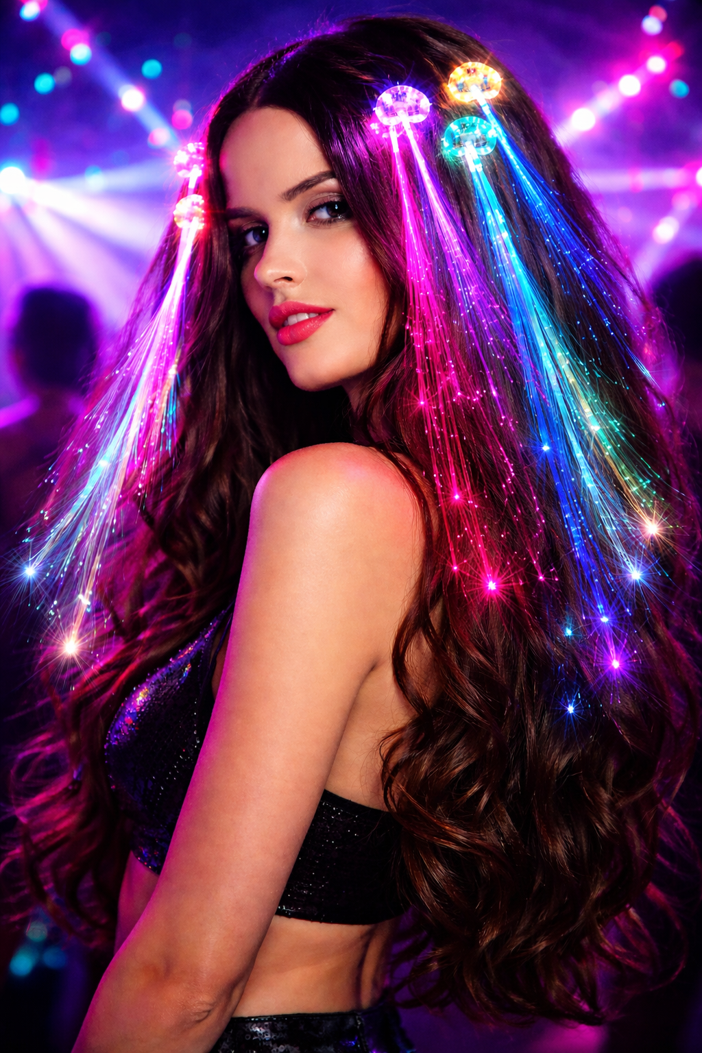 LED Light up Hair Clips