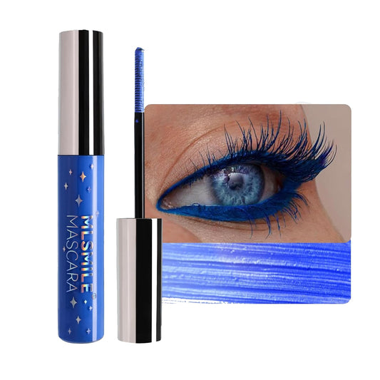 Mascara Blue Eyelash Waterproof Long Lasting Lashes Stage Party Wedding Music Festival Eyes Makeup (06, #)