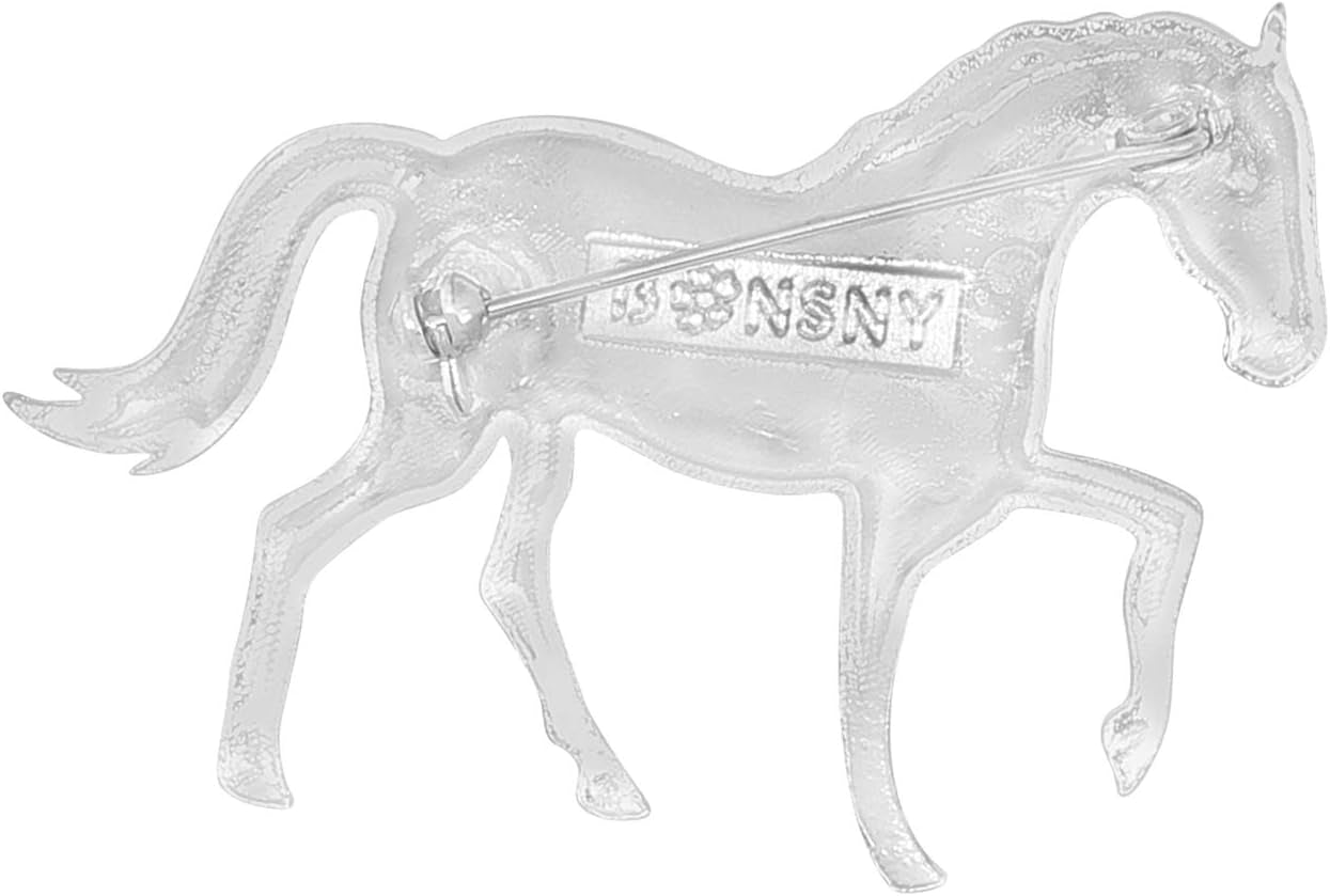 Enamel Alloy Elegant Horse Brooch Pin for Women Girl Gift Clothes Scarf Decoration Animal Jewlery