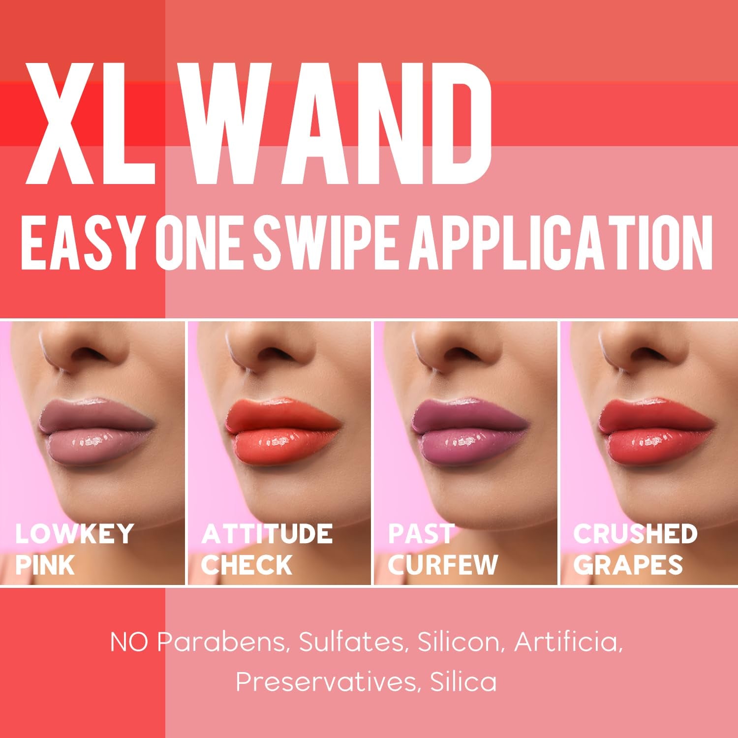 Lip Gloss, Lip Stains Lip Tint Stain, Clear Lip Gloss, Non Stick Lip Makeup.4Ml/0.13Fl.Oz(10 Attitude Check)