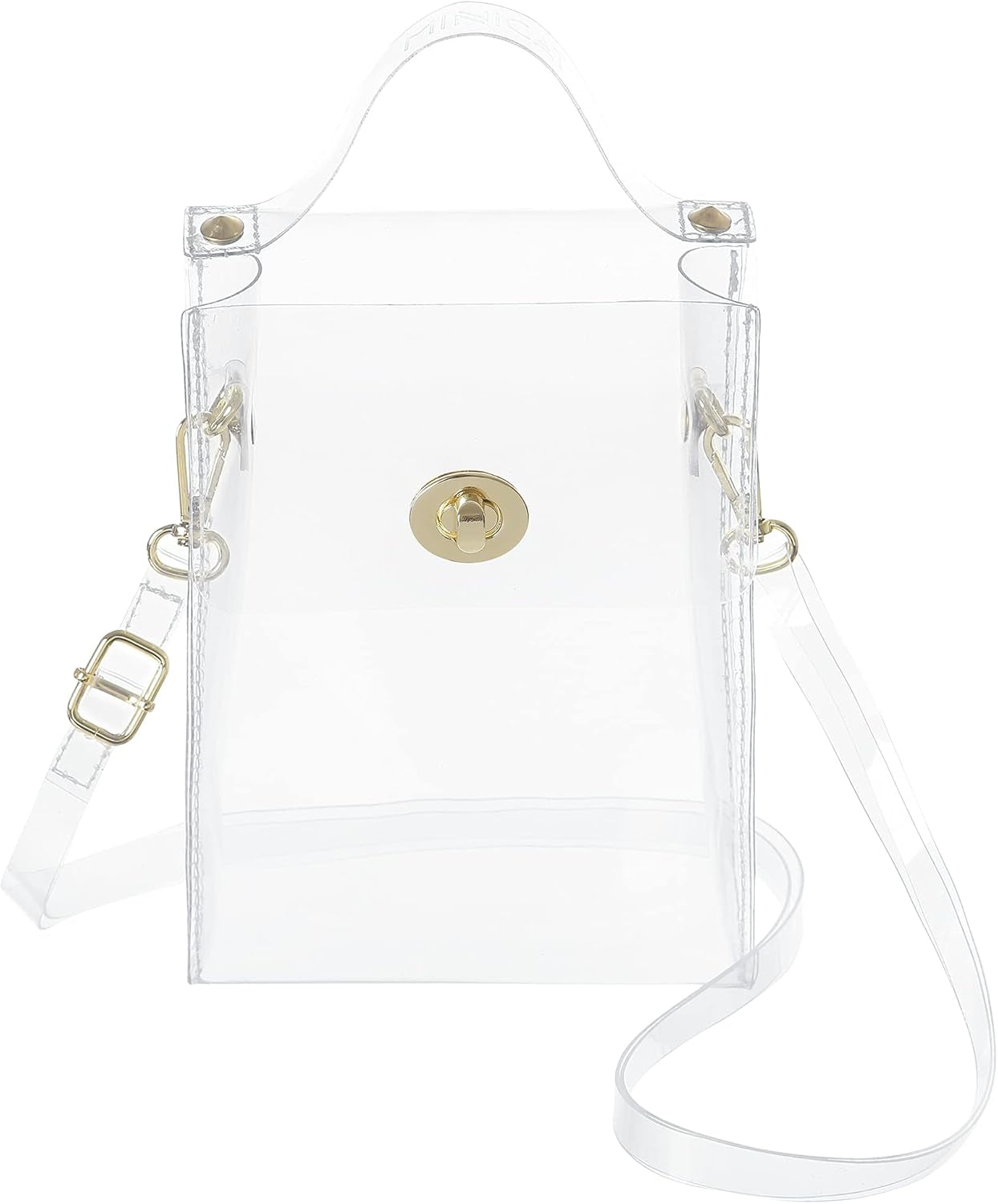 Clear Small Crossbody Bags Stadium Approved Cell Phone Jelly Purse Shoulder Bag for Women