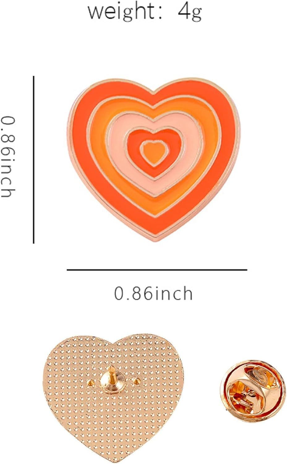 Colorful Love Heart Enamel Lapel Pin Set Cartoon Love Life Pin, Accessory for Backpacks Clothing Bags Hats Shirts (7Piccs Pin Set)