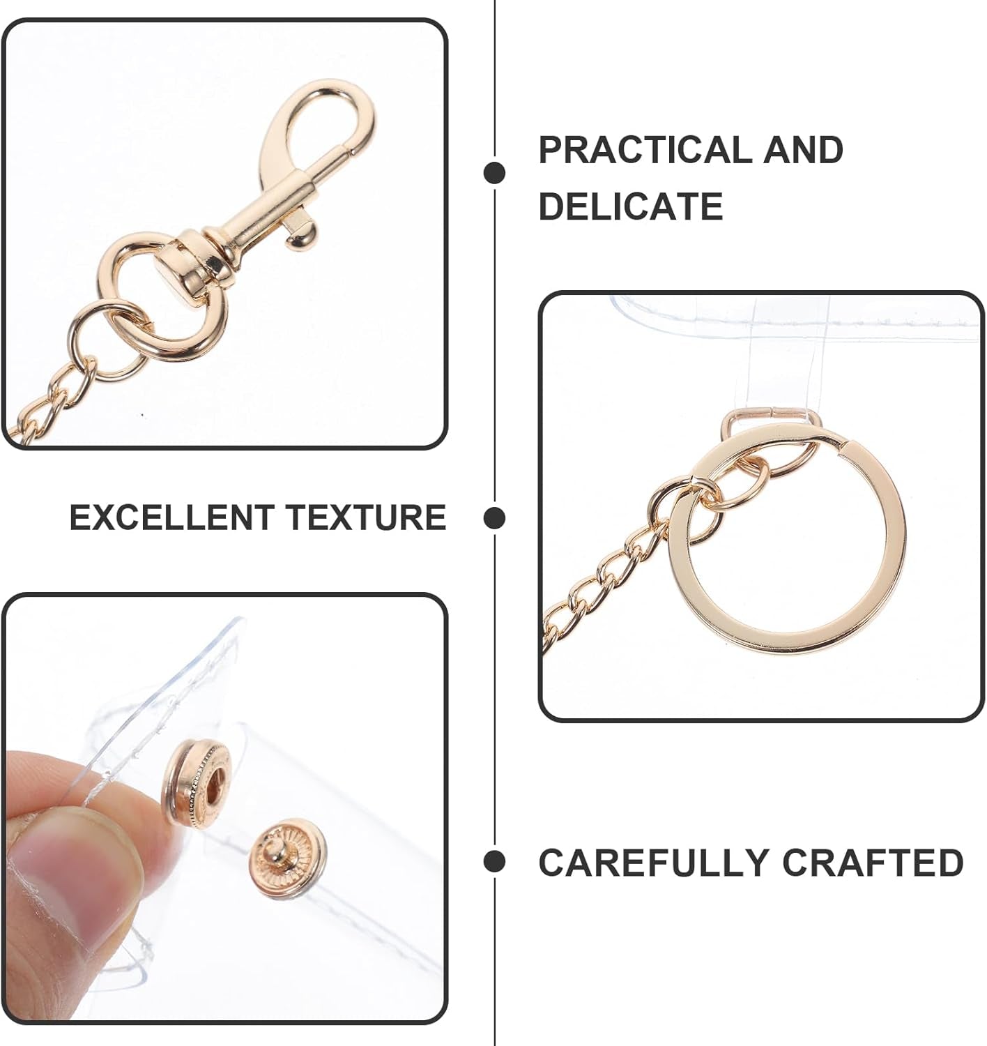 Transparent Lipstick Keychain Pouch Clear Mini Lip Gloss Holder Lip Balm Case Compact Portable Key Ring Organizer for Travel and Daily Use