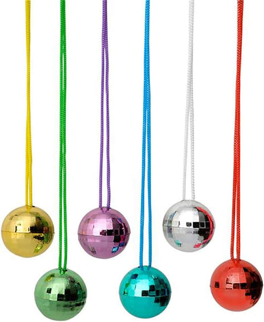 Multicolor Disco Ball 70S Disco Party for Halloween, Christmas, Home Decorations, Costumes, 1.5" Inch