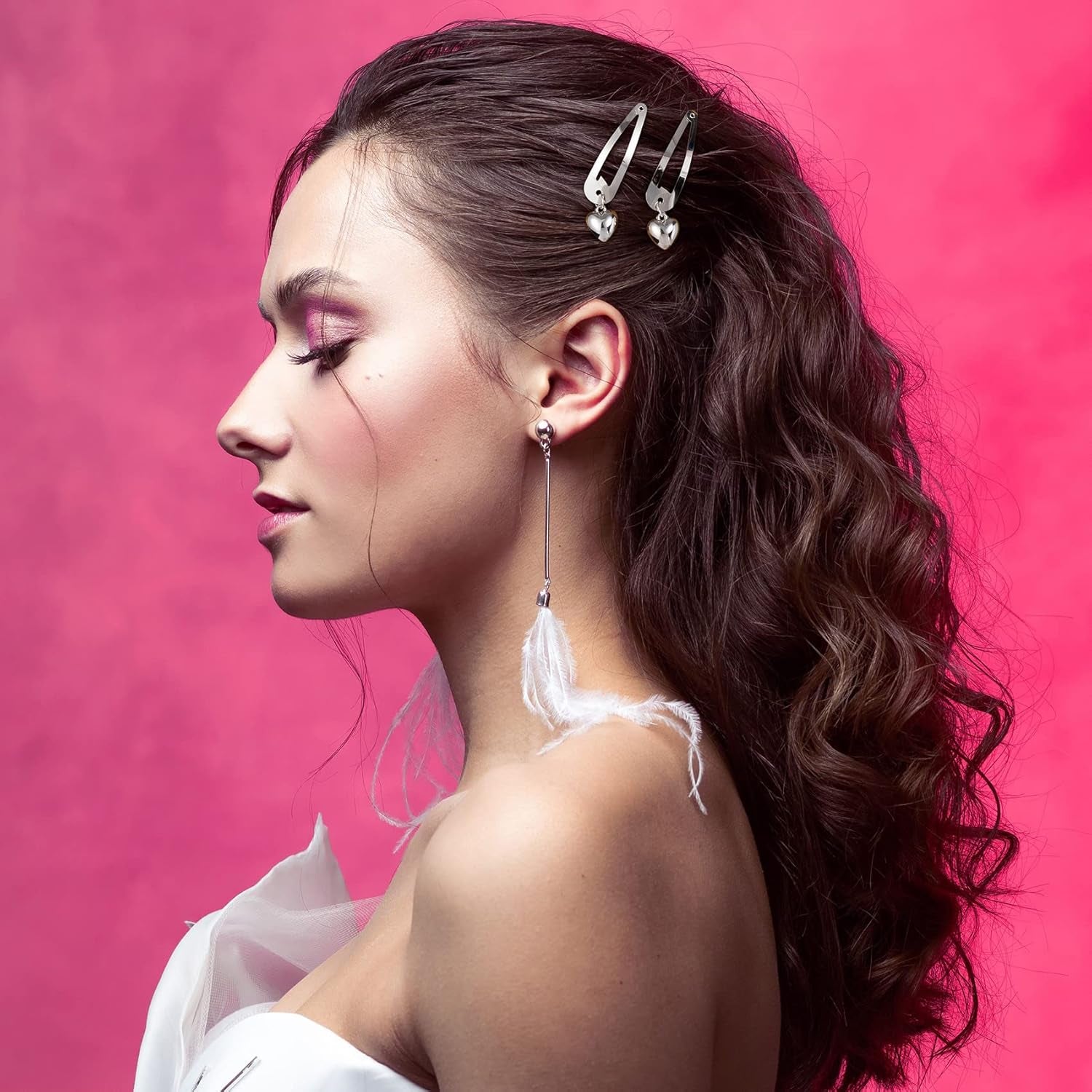 Metal Hair Accessories: Star, Heart, Butterfly Snap Clips and Punk Silver Hairpins for Women and Girls